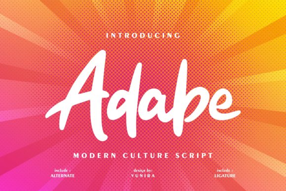 Adabe: A Font That Speaks with Flow