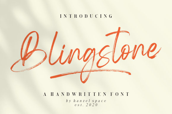 Blingstone: A Handwritten Font for Creative Branding