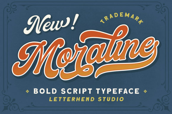 Moraline: A Bold Script Font for Editorial Design