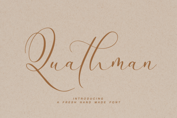 Quathman: A Script Font for Web Design and Brand Identity