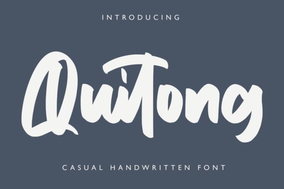 Quitong: A Bold Script Font for Creative Handmade Projects